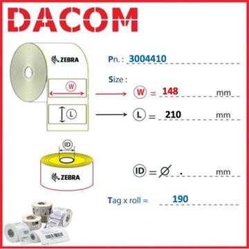 CONSUMABILI CARTONCINO Zebra CONSUMABILI - TAG 3004410 Photo 0