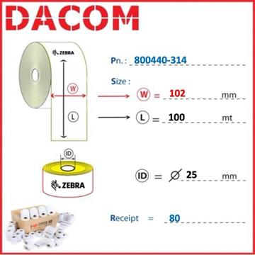 CONSUMABILI RICEVUTE  Zebra CONSUMABILI - RECEIPT 800440-314 Photo 0