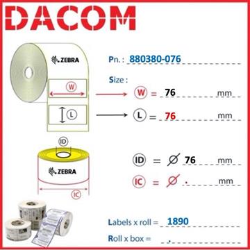 CONSUMABILI ETICHETTE Zebra CONSUMABILI - LABELS - PLASTIC 880380-076 Photo 0