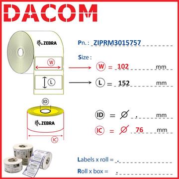 IMPRESORAS DE TARJETAS  Zebra SUPPLIES - LABELS - RFID ziprm3015757 Photo 0