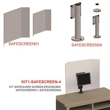 POS SOLUZIONI DI ERGONOMIA  Ergonomic Solutions PAYMENT SOLUTIONS kit1-safescreen-4 Photo 0
